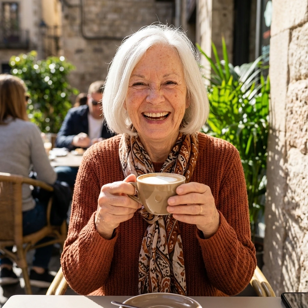 Person relaxing outdoors